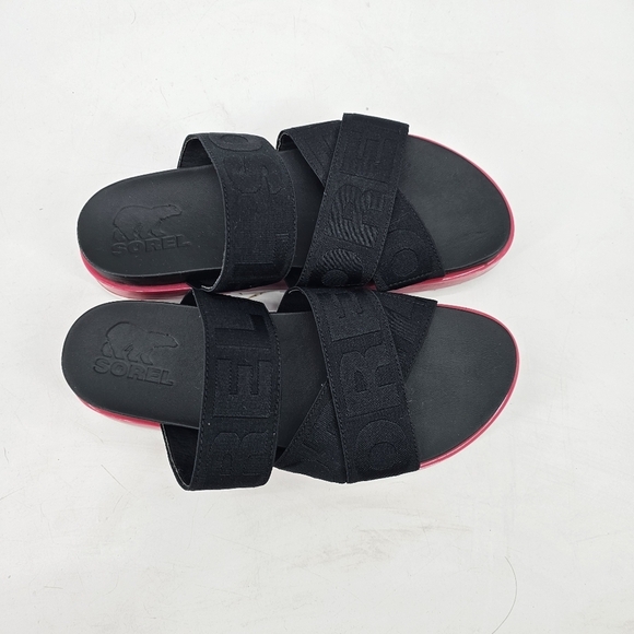 SOREL Black & Punch Pink Roaming Sport Women Sandal Slides 8 5 - Picture 5 of 8